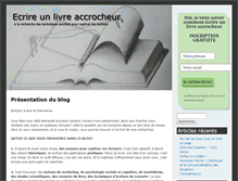 Tablet Screenshot of ecrire-un-livre-accrocheur.com